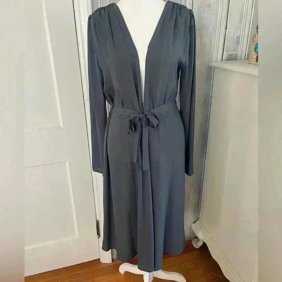 Ethereal dreamy Romantic Feminine Laggenlook Boho whimsical Duster topper w/belt - Picture 1 of 10